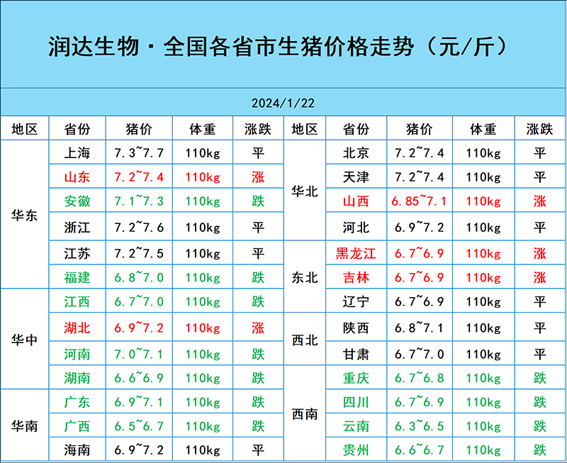 1月23日猪价行情