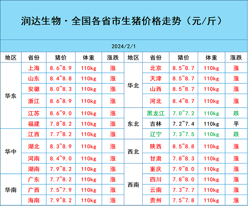 2月1日猪价行情